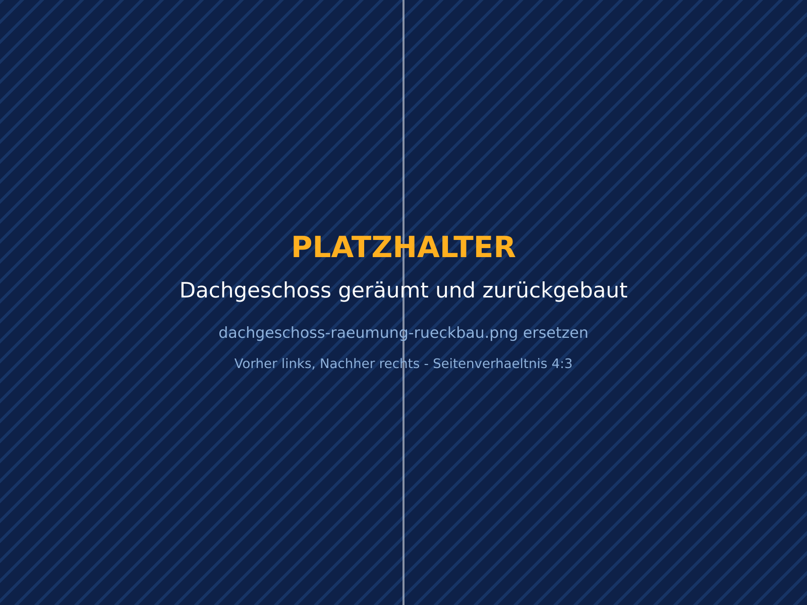 Dachgeschoss in Ostfriesland vor und nach Räumung und nicht-tragendem Rückbau durch Fixum Objektservice