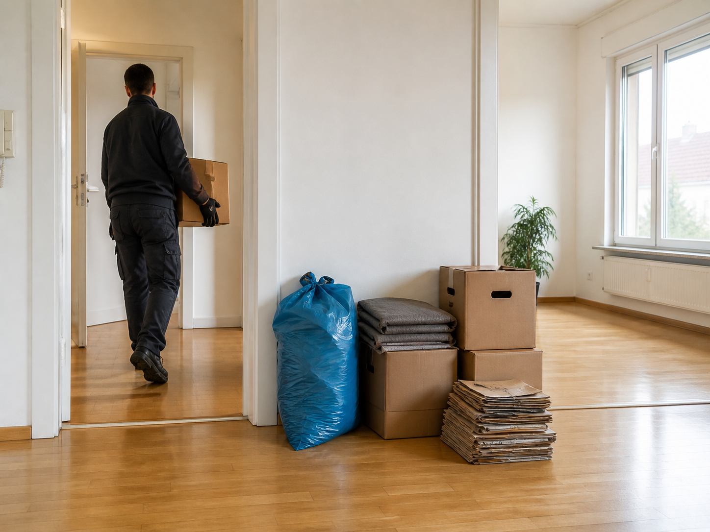 Sortierte Räumung einer Wohnung durch Fixum Objektservice in Emden